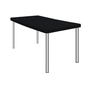 MESA PLASTICA PATAS DE METAL RECTANGULAR GARDEN LIFE TOKIO F42700 NEGRA