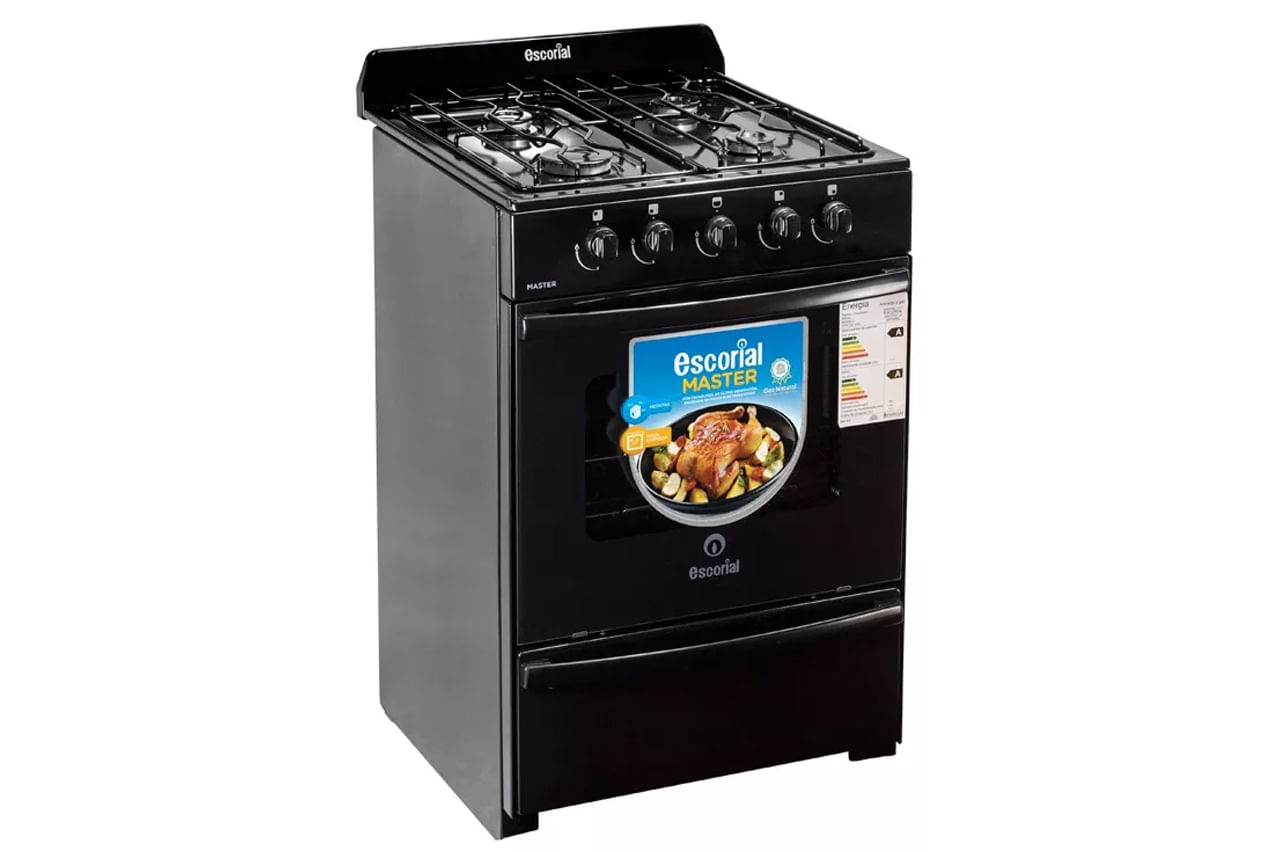 Cocina Escorial Master Black Multigas 56 Cm