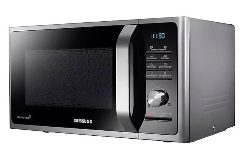 Microondas-Grill-Samsung-MG28F3K3T-plata-28L-220V