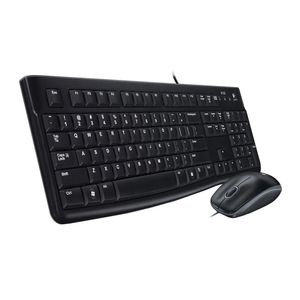 Kit teclado y mouse logitech mk120 usb combo multimedia slim