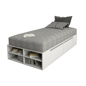 BOX JUVENIL 6440 1 PLAZA  4 CAJ. L MINIMAL BLANCO TABLES