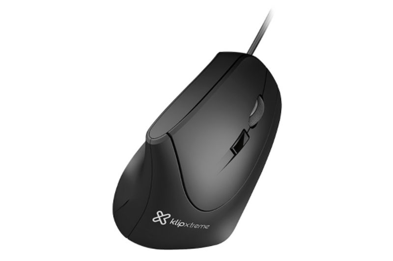 MOUSE-ERGONOMICO-SEMI-VERTICAL-KREST---HASTA-1600dpi---USB-KLIP-XTREME
