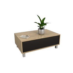 MESA CENTRO 2021 C/CAJON LINEA MINIMAL OLMO/NEGRO TABLE´S