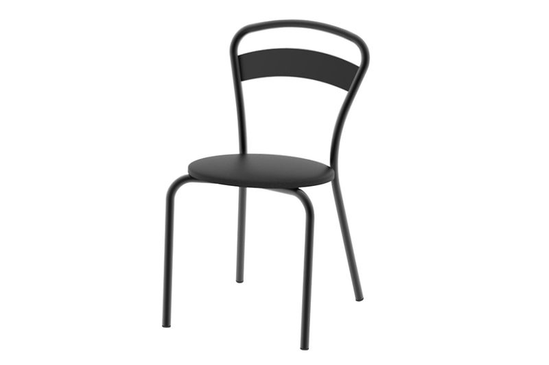 SILLA-CAÑO-MILANO-NEGRO-DIELFE