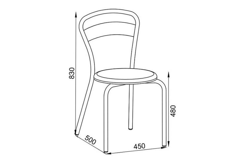 SILLA-CAÑO-MILANO-NEGRO-DIELFE