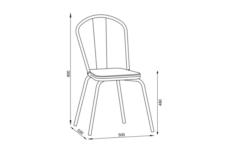 Silla-Caño-Madison-Negro-Dielfe