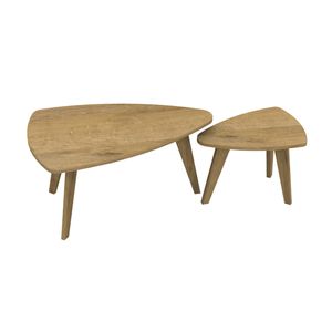 SET 2 MESA DE LIVING ROBLE MUEBLES GACELA