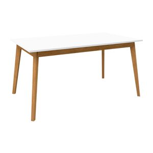 Mesa artica 1,50 roble/blanca pergamino muebles