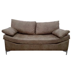 Sofa benja p/alum. 2 cpos cuerotex marron tomluc