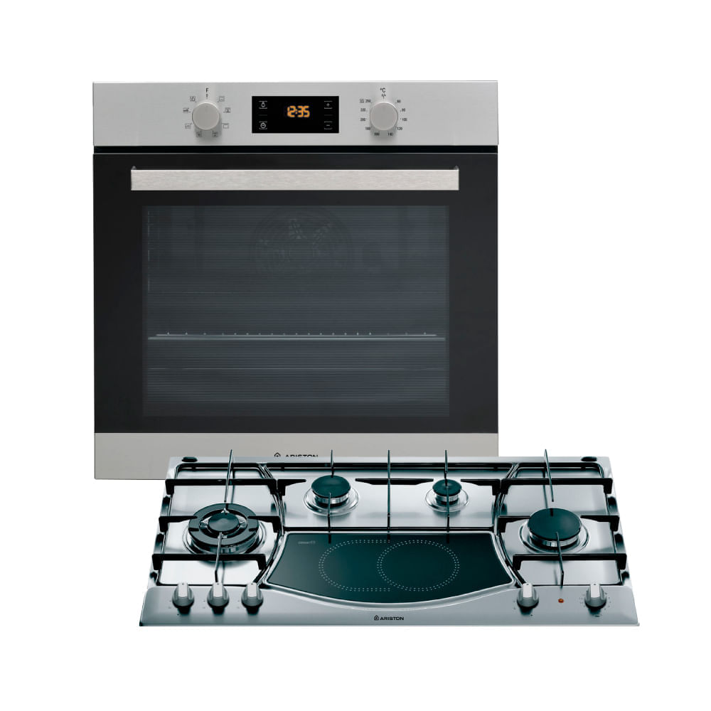 Horno Electrico multifuncion con Grill y Anafe Mixto Empotrable