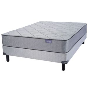 Sommier y Colchón de Resortes 2 Plazas Inducol Caribe 140x190