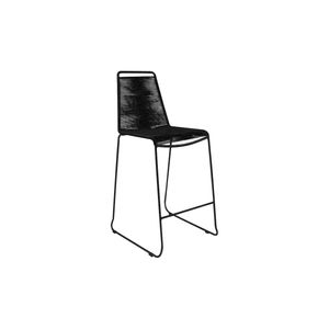 Banqueta Nina Hierro Negro Tejido Cordon Negro 44x55x108 Puebla Diseño