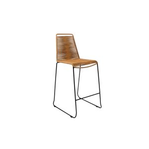 Banqueta Nina Hierro Negro Tejido Simil Yute 44x55x108 Puebla Diseño