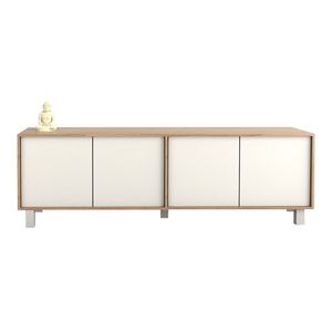 Mesa TV 4101 4 Puertas Minimal hasta 75' 1,80m Bco/Olmo Tables