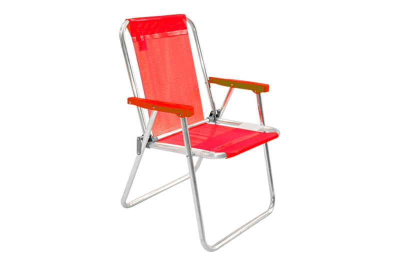 Sillon-Morris-80030-Aluminio-Rojo-Descansar