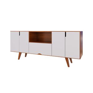 Mesa TV Rack Escandinavo 4 Puertas 1 Cajon 1,80m Castaño Inmacol