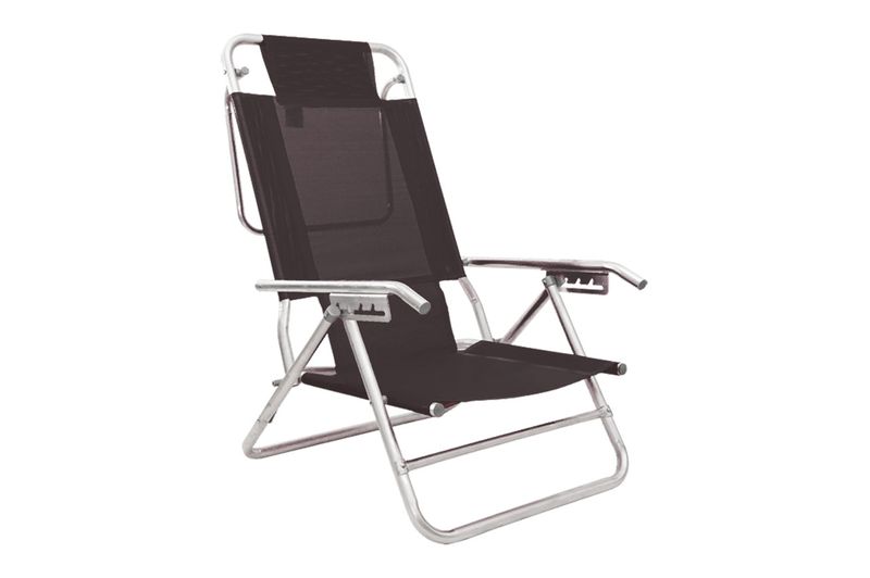 Reposera-80012-Aluminio-5-posiciones-Negro-Descansar