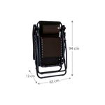Reposera-Gravedad-Cero-T6100-Negra-Garden-Life