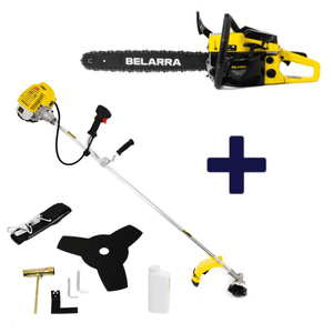 Combo Desmalezadora/ Bordeadora Profesional 52 Cc + Motosierra Profesional 52 Cc