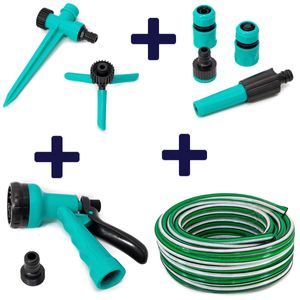 Combo Manguera De Riego 1/2 x 15 Mt + Kit Lanza + Regador