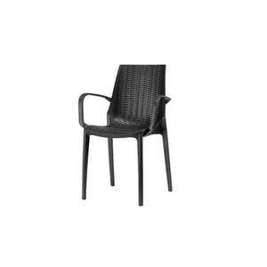 Sillon Melody Ratan c/Apoya Brazo Norma Home Negro