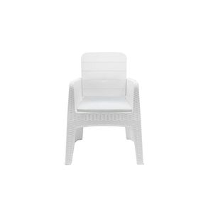 Sillon Milo Ratan c/Almohada Norma Home Blanco