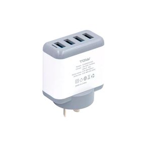 Cargador Pared TGW 4 Puertos USB ICHAR34G-WG