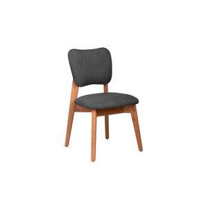 Silla Frida Roble Tapizada Gris Genoud