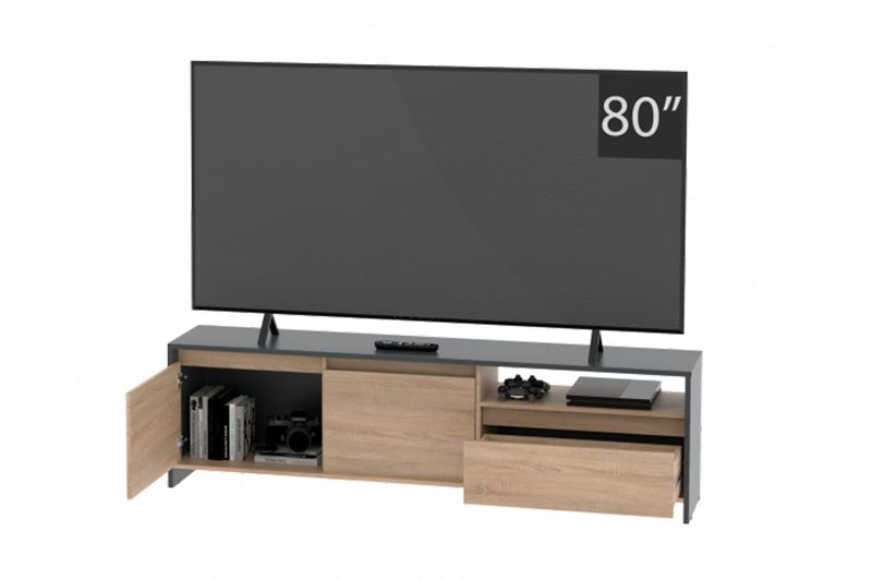 Rack-TV-Niza-RCN180-180m-Griglio-Roble-Dielfe