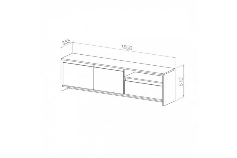 Rack-TV-Niza-RCN180-180m-Griglio-Roble-Dielfe