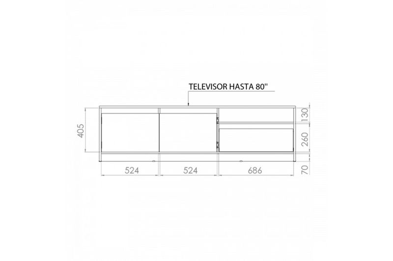 Rack-TV-Niza-RCN180-180m-Griglio-Roble-Dielfe