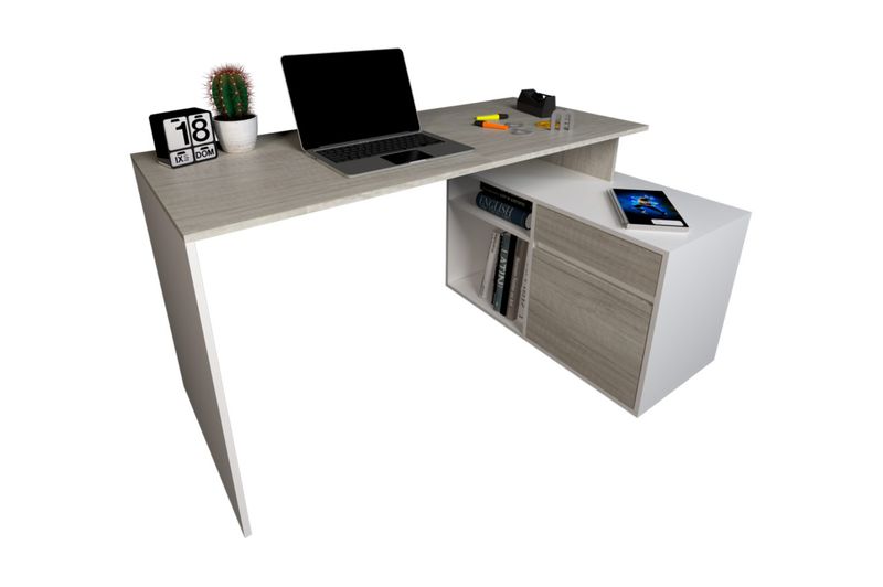 Escritorio-Tables-con-mueble-bajo-3048-CNE-Nevado-y-Blanco