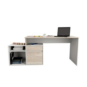 Escritorio Tables con mueble bajo 3048-CNE Nevado y Blanco