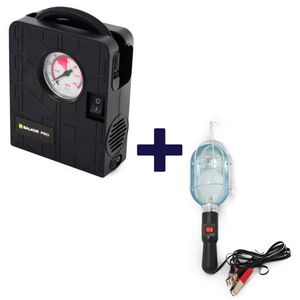 Combo Compresor 12v Portátil + Lampara Portátil Clip 12v