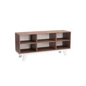 Mueble TV Zen 1,36m Blanco/Nocce Milano Silcar