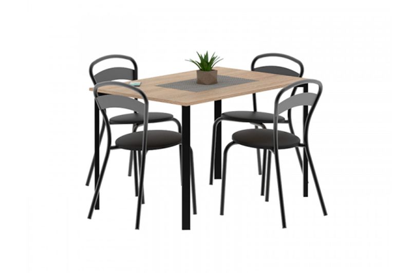 Combo-Mesa-Milano-120---4-Sillas-Milano-Negro-Dielfe