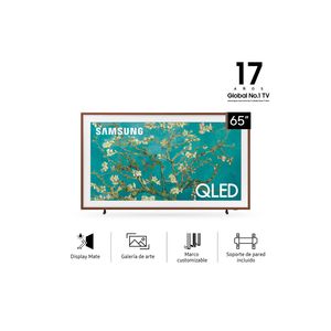 Smart TV 65" QLED UHD 4K Samsung The Frame Art Mode Nogal QN65LS03BAGCZBM