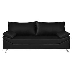 Sillón Dalí 3 Cuerpos de Eco Cuero Talampaya Negro