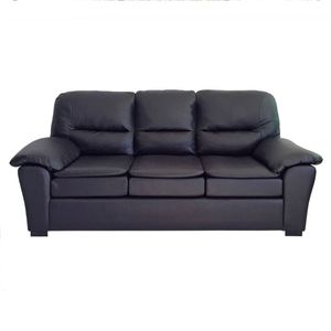 Sillón Nevada 3 Cuerpos de Eco Cuero Talampaya Negro