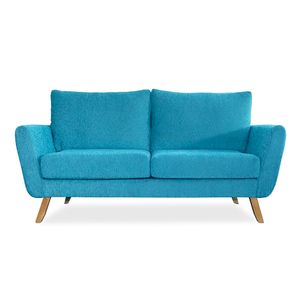 Sillón Odín 3 Cuerpos de Chenille Zafiro Turquesa