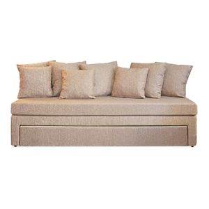 Sofá Cama Diván Nadine 3 Cuerpos de chenille Jumper Habano