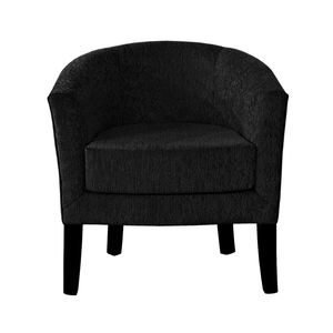 Poltrona Curvé 1 Cuerpo de Chenille Zafiro Negro