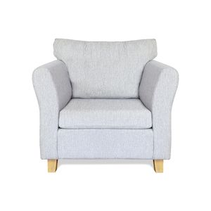 Sillón Trento 1 Cuerpos Chenille Jumper Gris Claro