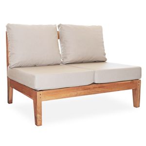 Sillón de jardín Toscana 2 cuerpos en madera Petiribi tapizado en Talampaya Crudo