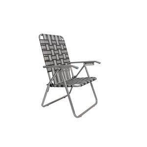 Reposera Plegable Descansar c/cintas 5 Pos 20000 Gris Negro