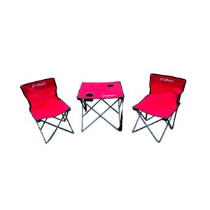Set Camping Mesa Plegable con sillas Outdoors S2001 Rojo