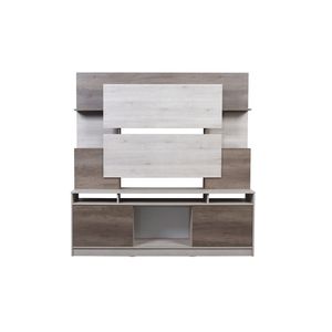 Centro Entretenimiento Ricchezze Mesina 1,85m Pino Bco/Neb Gris