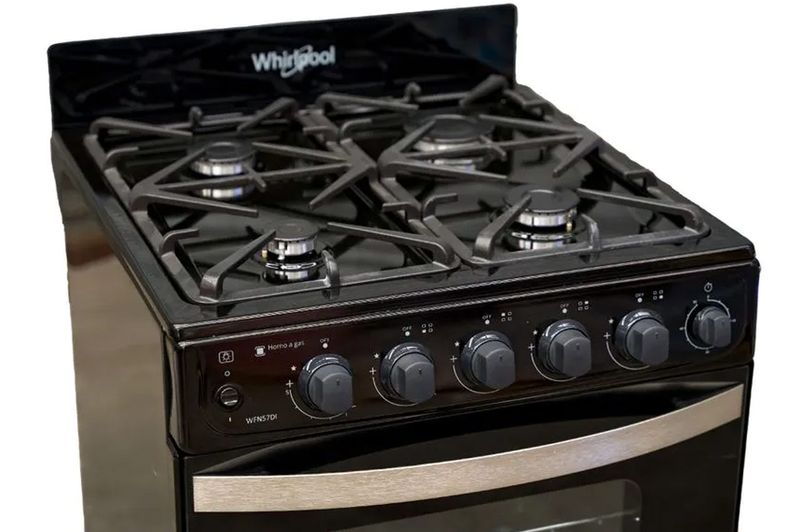 Cocina-Whirlpool-WFN57DI-Gas-Natural-55cm-Negro