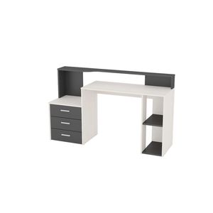 Escritorio 0ES107 3 Cajones Guatambu/Negro 1.5M Piro Muebles