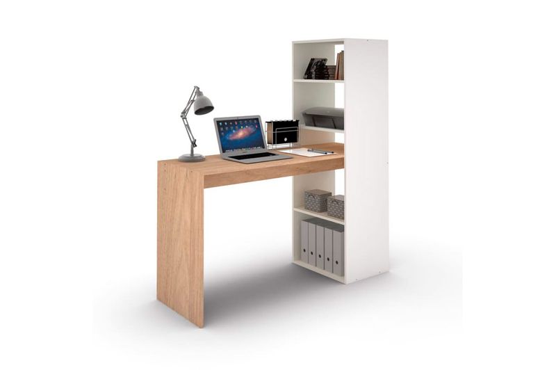 Escritorio-Moderno-con-Biblioteca-EMB120-BlancoRoble-Dielfe